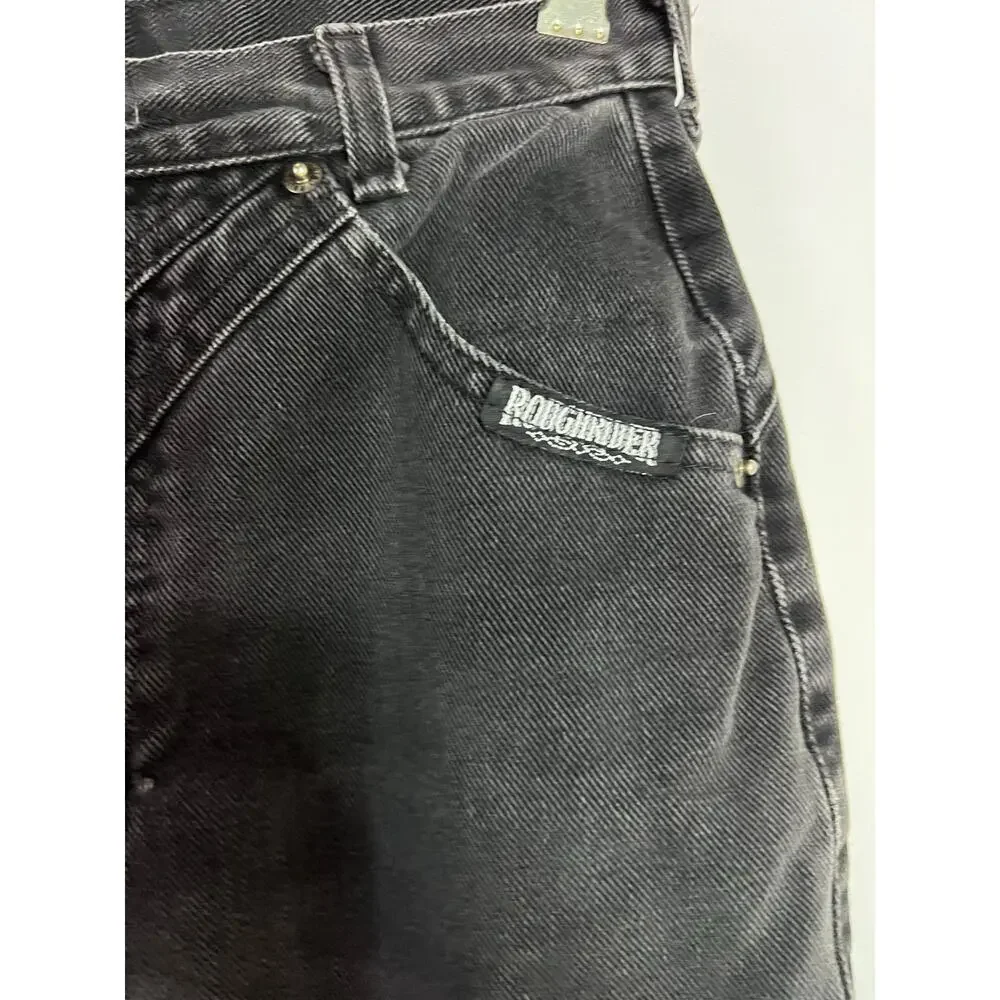 Vintage RoughRider Black wash denim jeans Waist size 26in - Picture 3 of 6